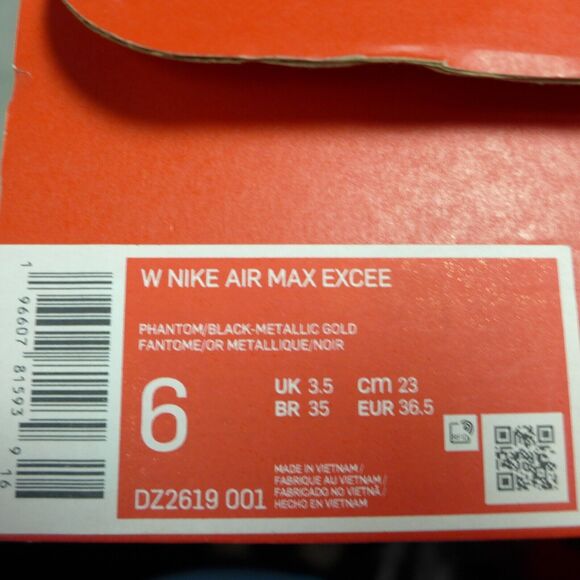 Nike Air Max Excee Phantom Metallic Gold Sneaker Woman's Size 6 Shoes DZ2619-001 - Picture 10 of 10